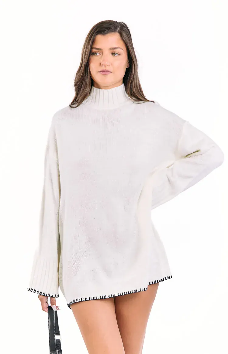 Flynn Cream Sweater Dress