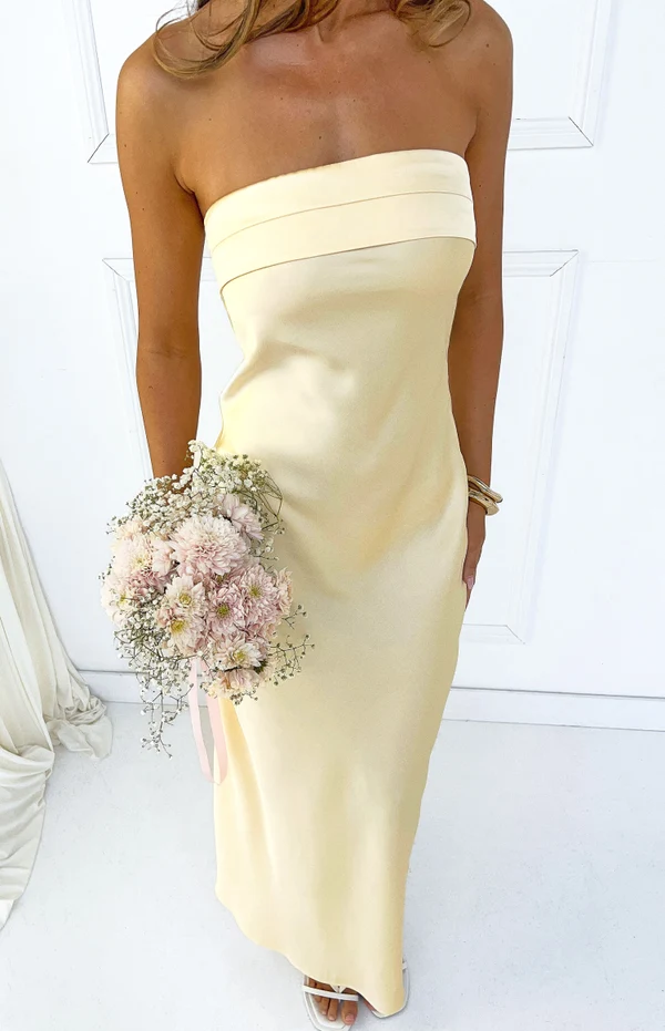 Maiah Yellow Maxi Dress