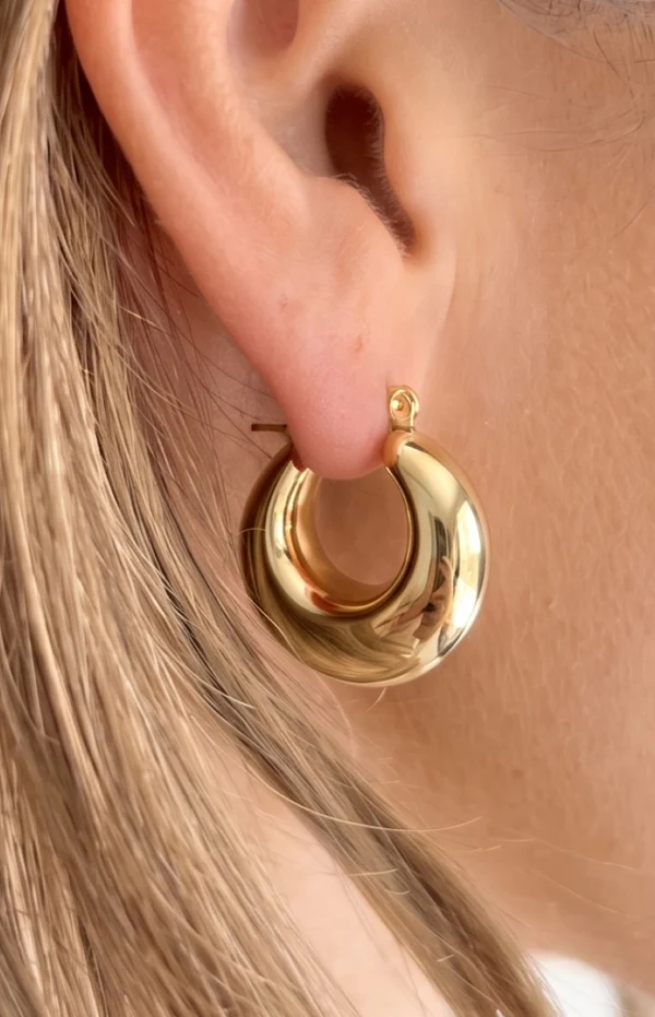 Naomie Gold Hoop Earrings