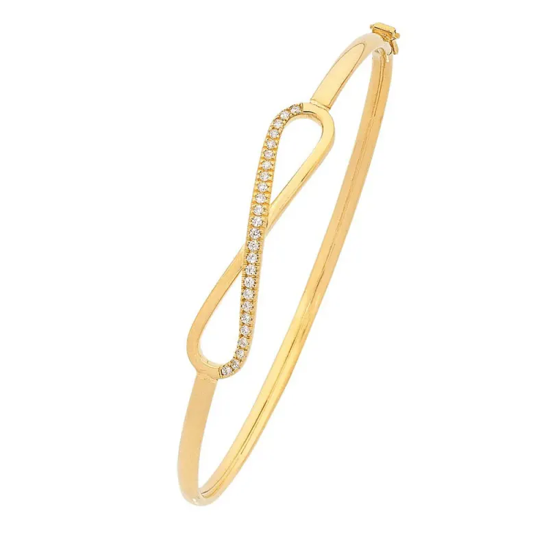 Children's 9kt Bonded Gold Silver Filled Infinity Bangle