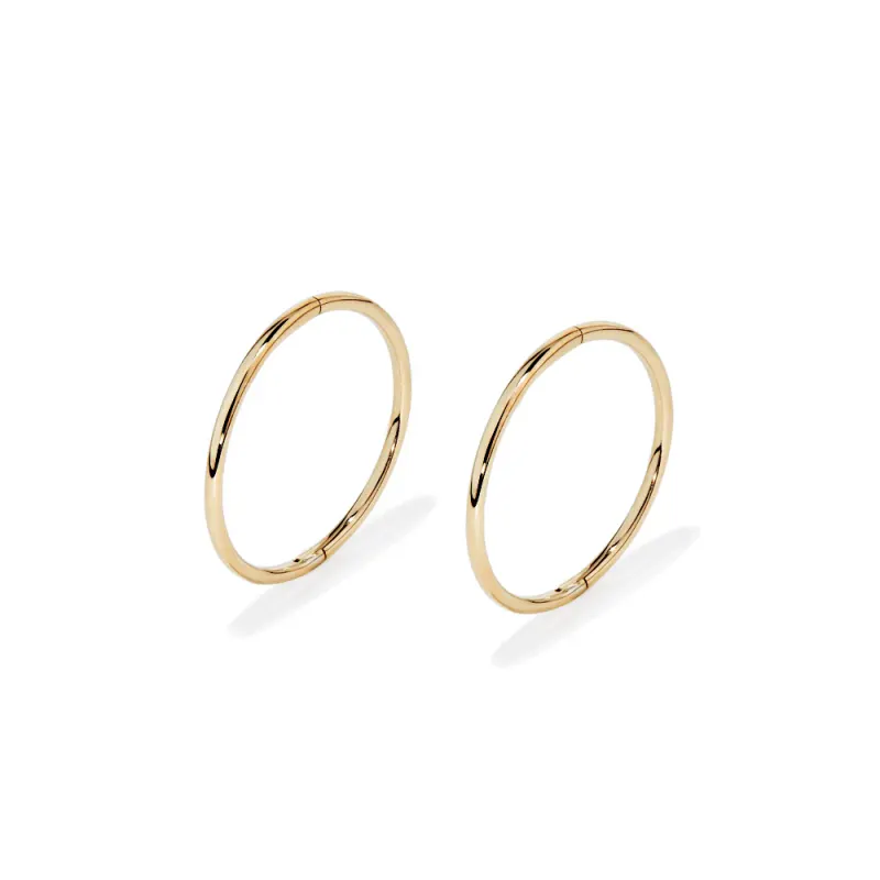 16mm Sleeper Earrings in 9kt Gold