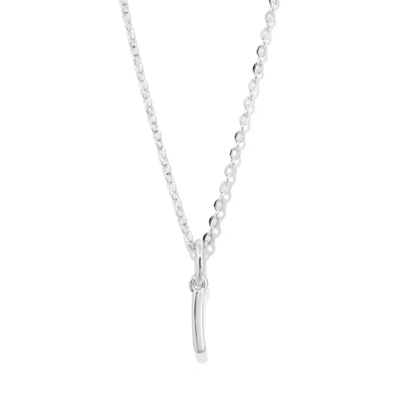 45cm Initial I Pendant Necklace in Sterling Silver