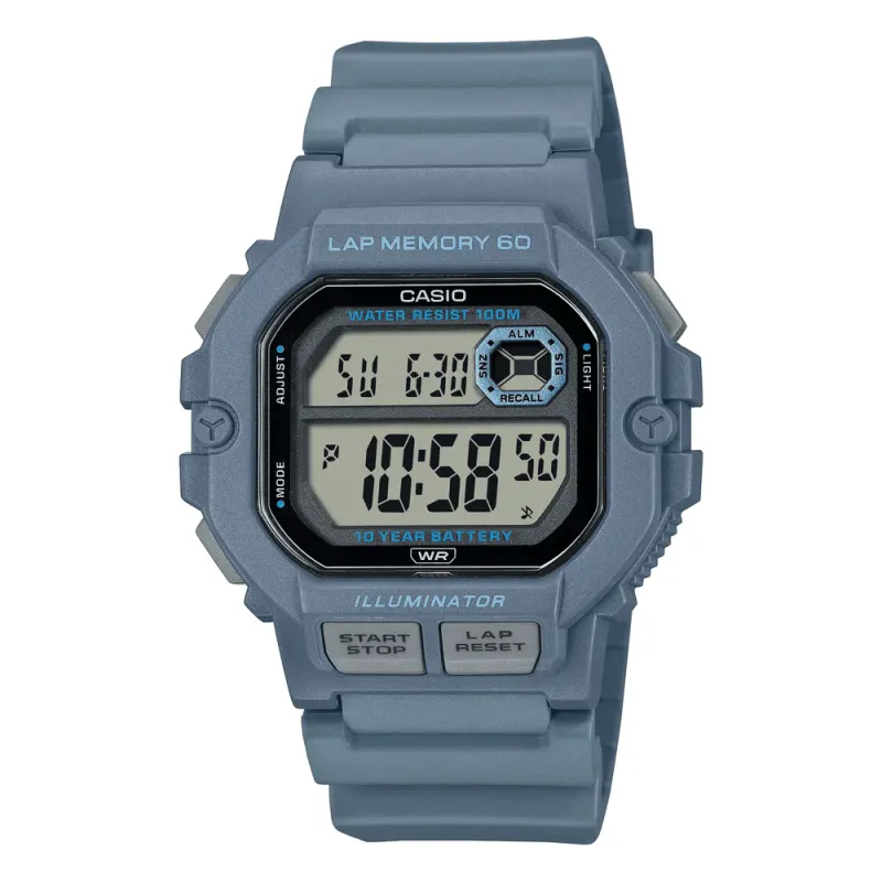 Casio Vintage Digital Blue Watch WS1400H-2A