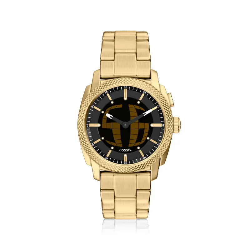 Fossil Machine Big Tic Gold Tone Watch FS6157
