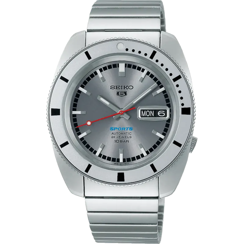 Seiko Automatic 1968 5 Sports Silver Tone Watch SRPL03K