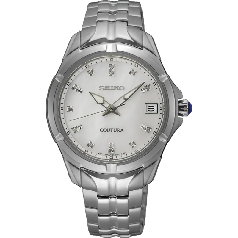Seiko Coutura Analogue Silver Tone Watch SUR593P
