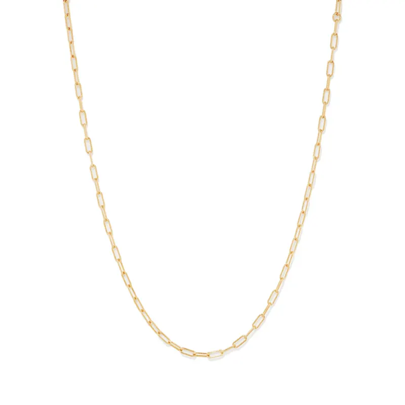 50cm Rolo Chain Necklace in 18kt Yellow Gold Plated Sterling Silver