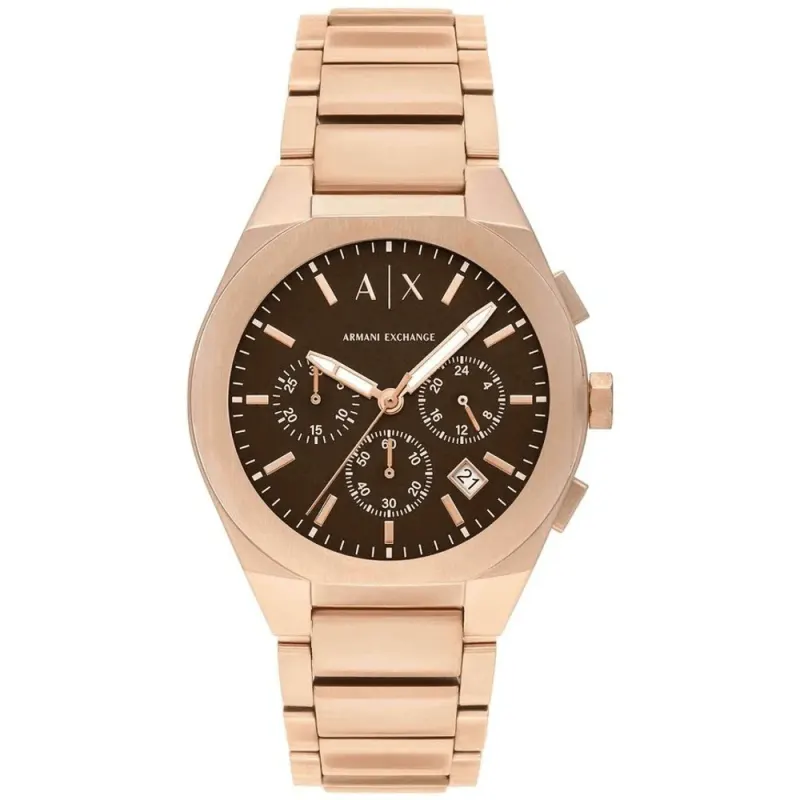 Armani Exchange Chronograph Rose Gold Tone Watch AX4188