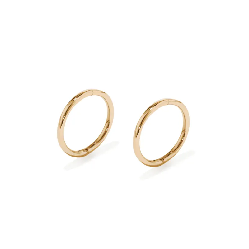 10mm Sleeper Earrings in 9kt Gold