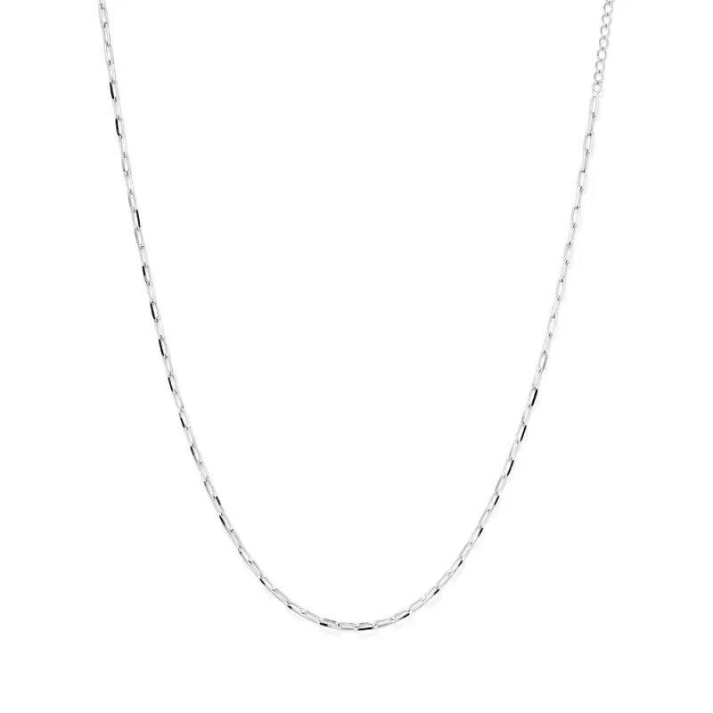 45cm 2mm Width Paperclip Chain in Sterling Silver
