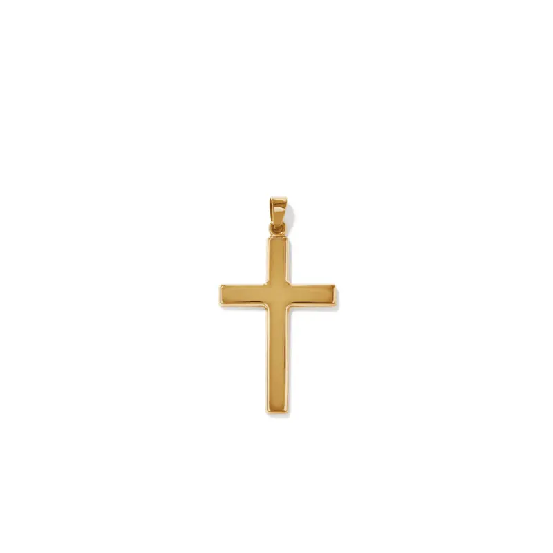 50mm Cross Pendant in 9kt Bonded Gold Silver Filled