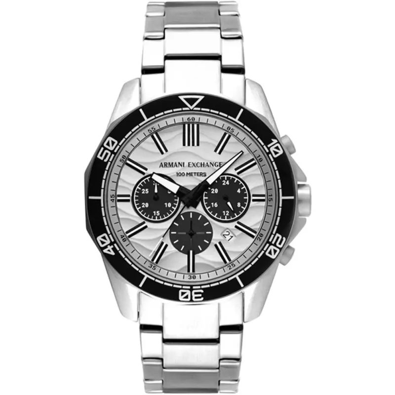 Armani Exchange Chronograph Silver Tone Watch AX1969
