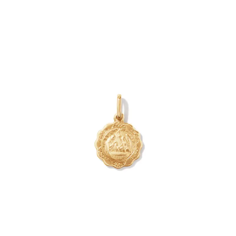 19mm Baptism Pendant in 9kt Yellow Gold