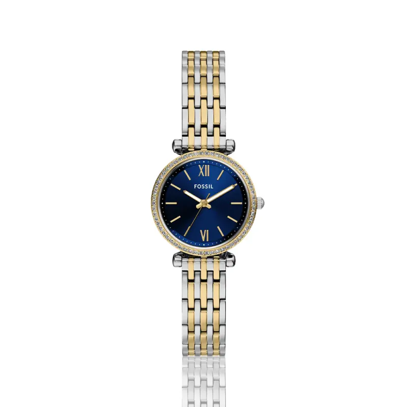 Fossil Carlie Two-Tone Silver and Gold Watch ES5438