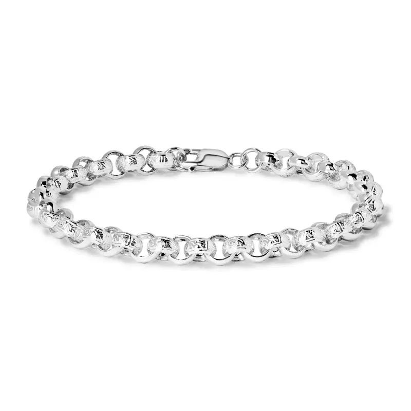 20cm Filigree Belcher Bracelet in Sterling Silver