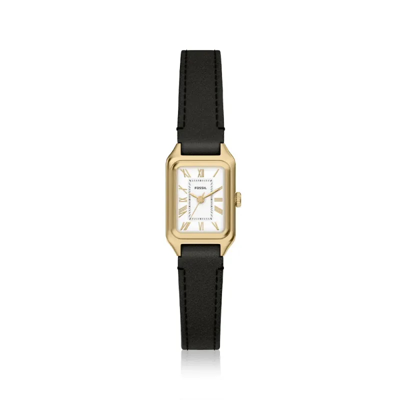 Fossil Raquel Black Leather Watch ES5470