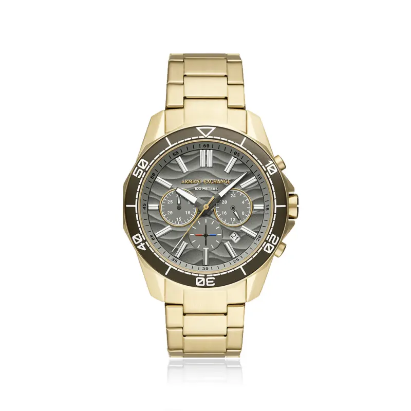 Armani Exchange Chronograph Gold Tone Watch AX1970