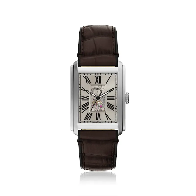 Fossil Carraway Brown Leather Watch ME3272