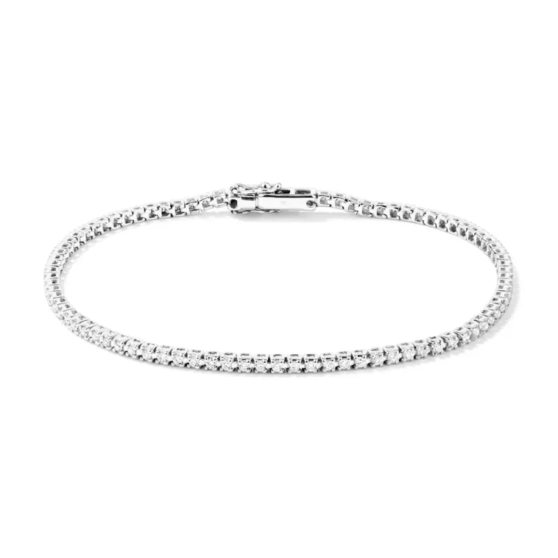 18.5cm Tennis Bracelet with 1.00tw of Laboratory-Grown Diamonds in Sterling Silver and Platinum