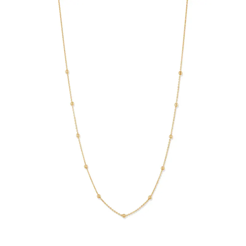 45cm Ball Cable Chain in 9kt Bonded Gold Silver Filled