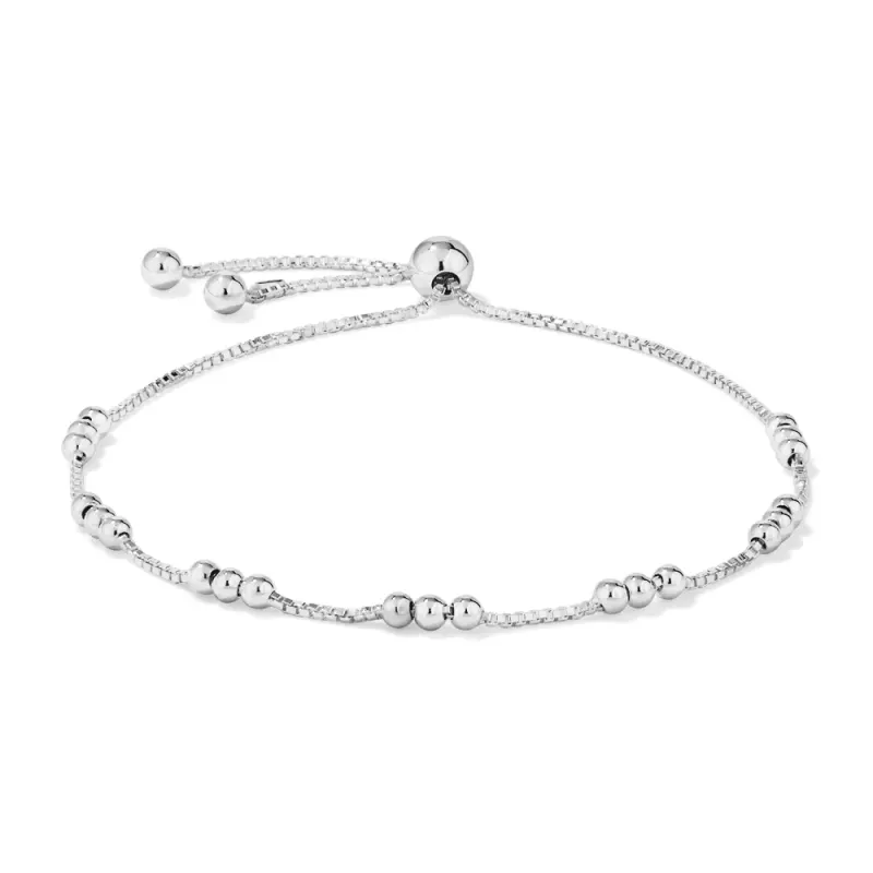 25.5cm Ball Station Bolo Bracelet in Sterling Silver