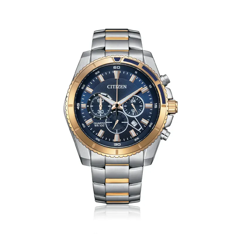 Citizen Chronograph Blue and Silver Men's Watch AN8206-53L