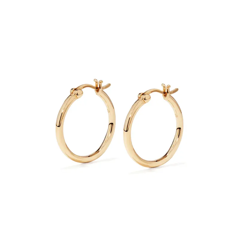 19mm Round Hoops in 18kt Gold Plated Sterling Silver