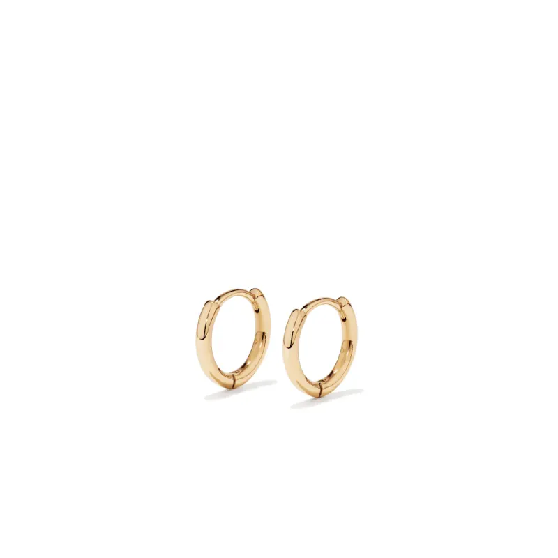 14mm Half Round Huggies in 18kt Gold Plated Sterling Silver