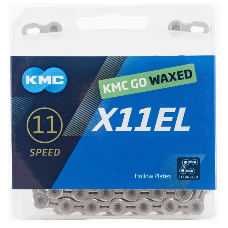KMC X11EL - 116L Silver - Pre Waxed 11 SPD Chain