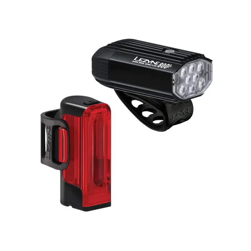 Lezyne Micro Drive 800+ / Strip Drive 300+ USB-C Light Set