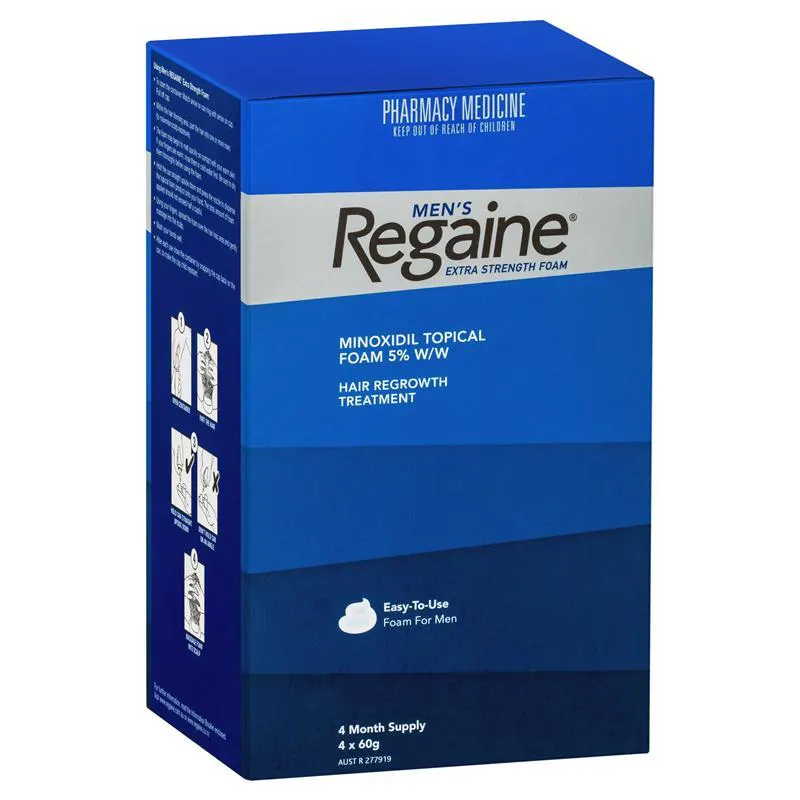 Regaine Mens 5% Minoxidil Foam Hair Regrowth Treatment 4 x 60g