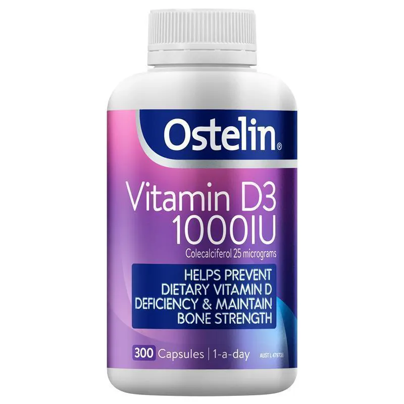 Ostelin Vitamin D3 1000IU 300 Capsules Exclusive Size