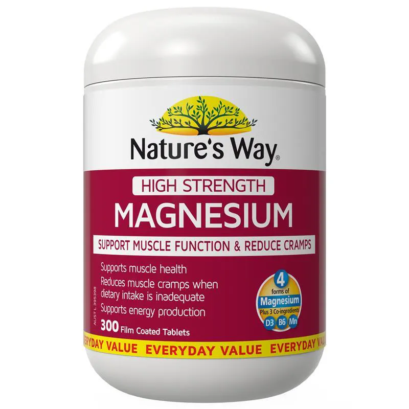Nature's Way High Strength Magnesium 600mg 300 Tablets