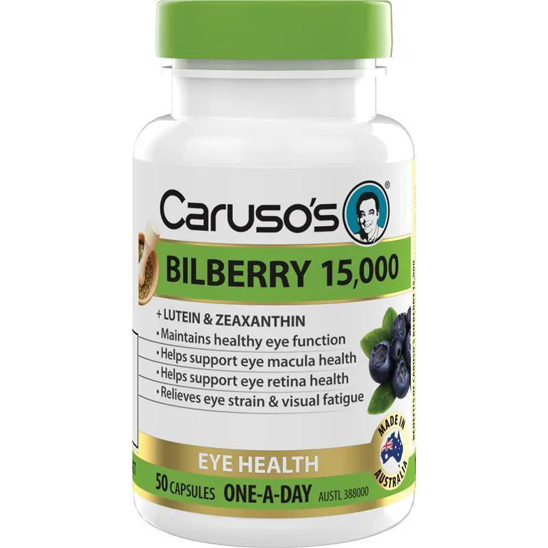 Carusos One a Day Bilberry 50 Capsules