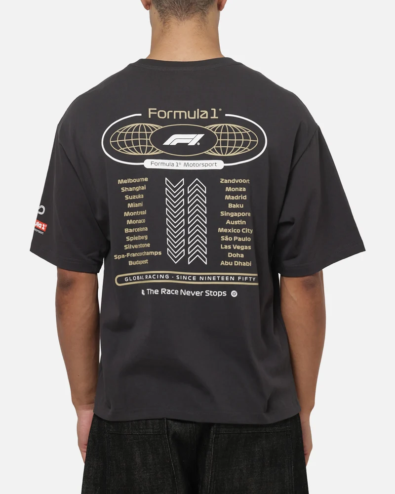 Mitchell & Ness Formula 1 Motorsport Box T-Shirt Washed Black