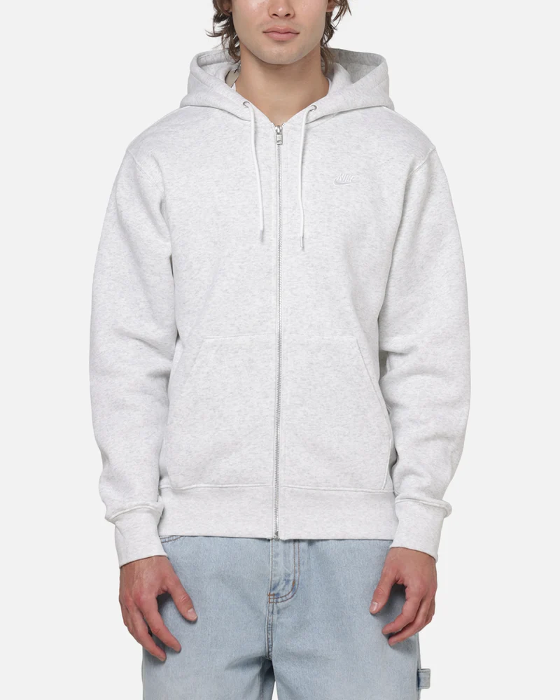 Nike Club BB Full-Zip Hoodie Birch Heather