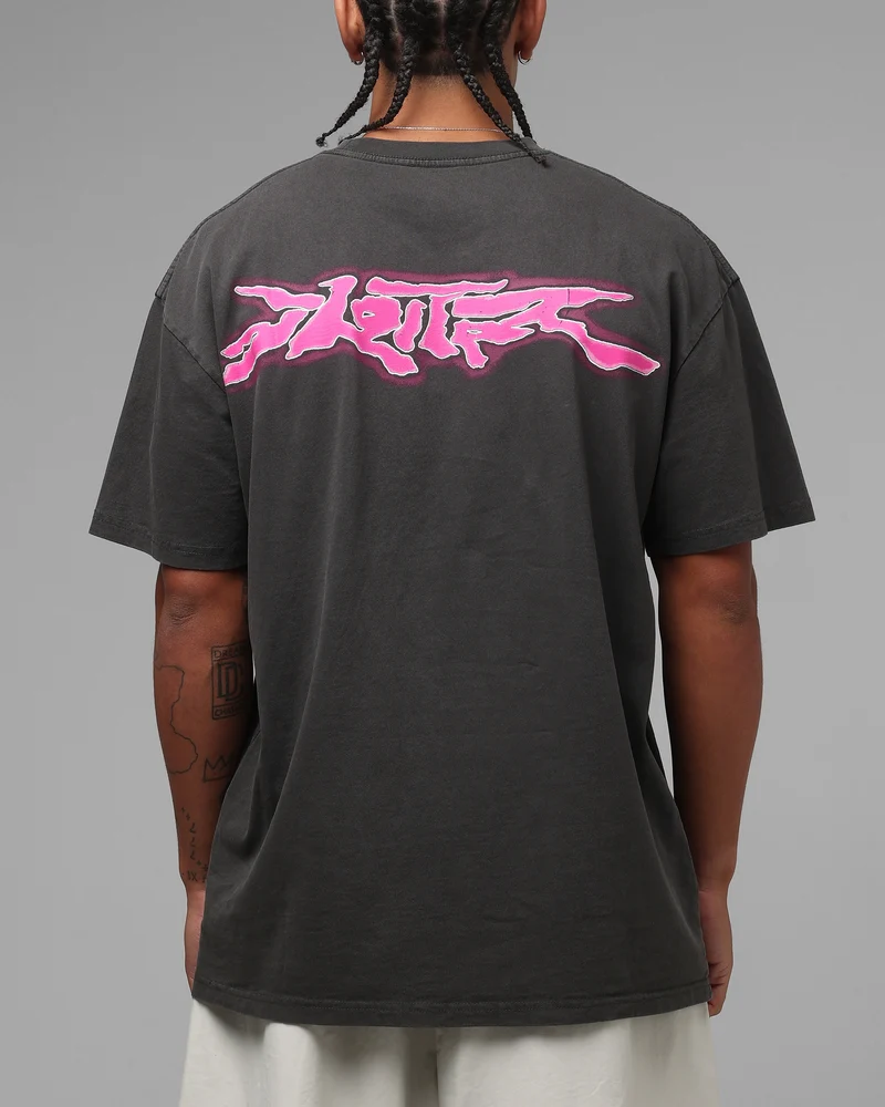 Loiter Cyber Logo T-Shirt Vintage Black