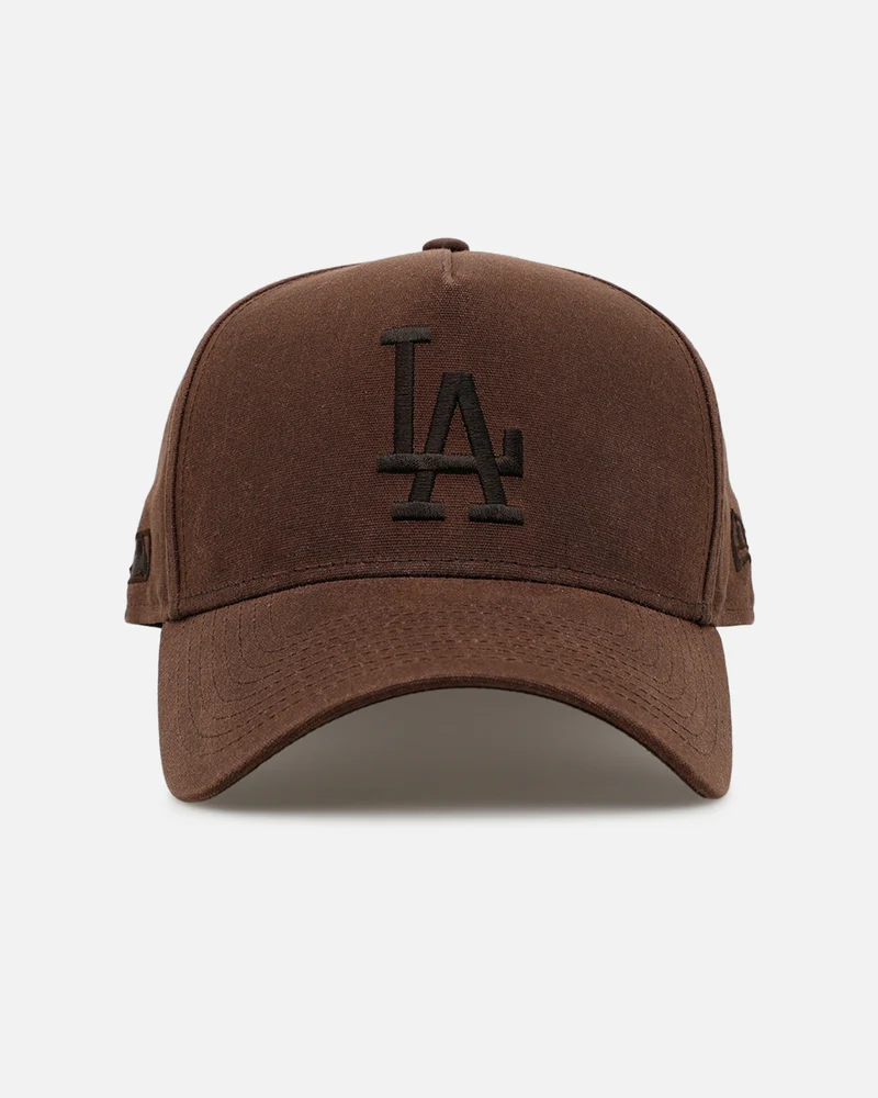 New Era Los Angeles Dodgers 'Waxed Canvas QS' 59FORTY A-Frame Fitted Brown