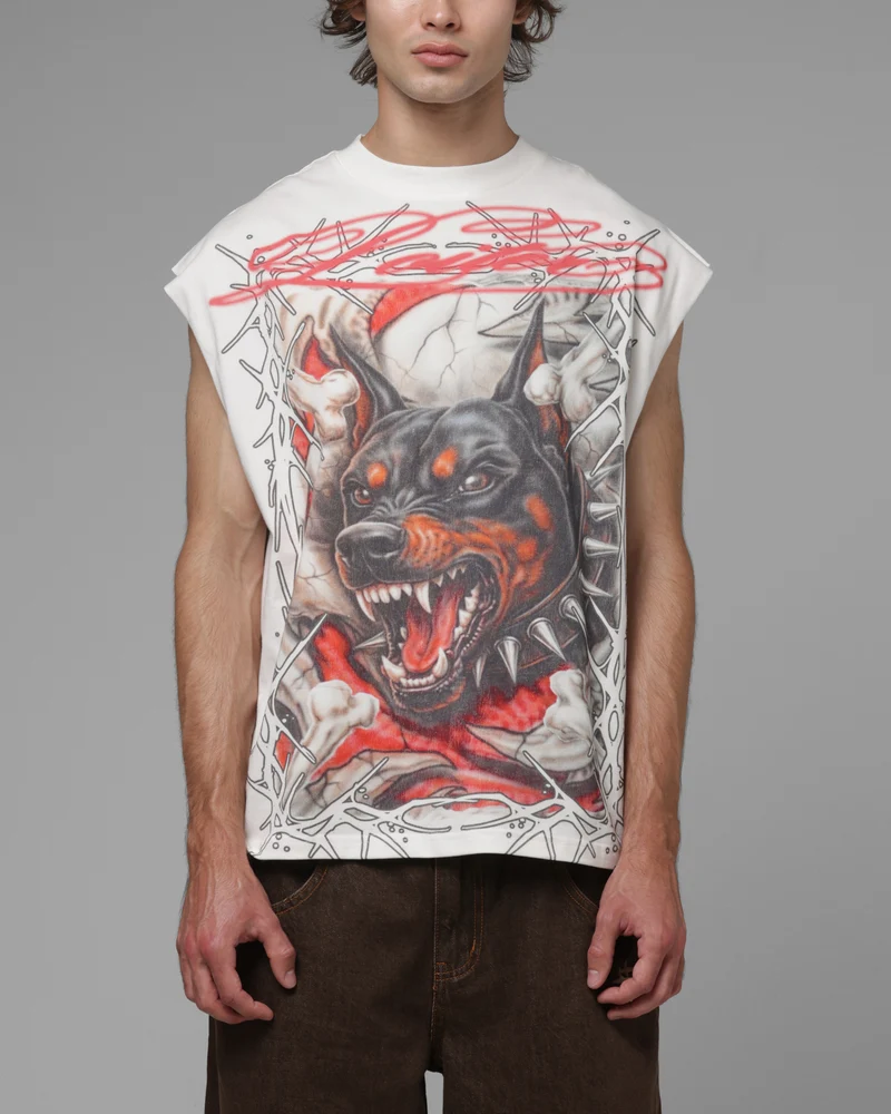 Loiter Dogpound Muscle T-Shirt Off White