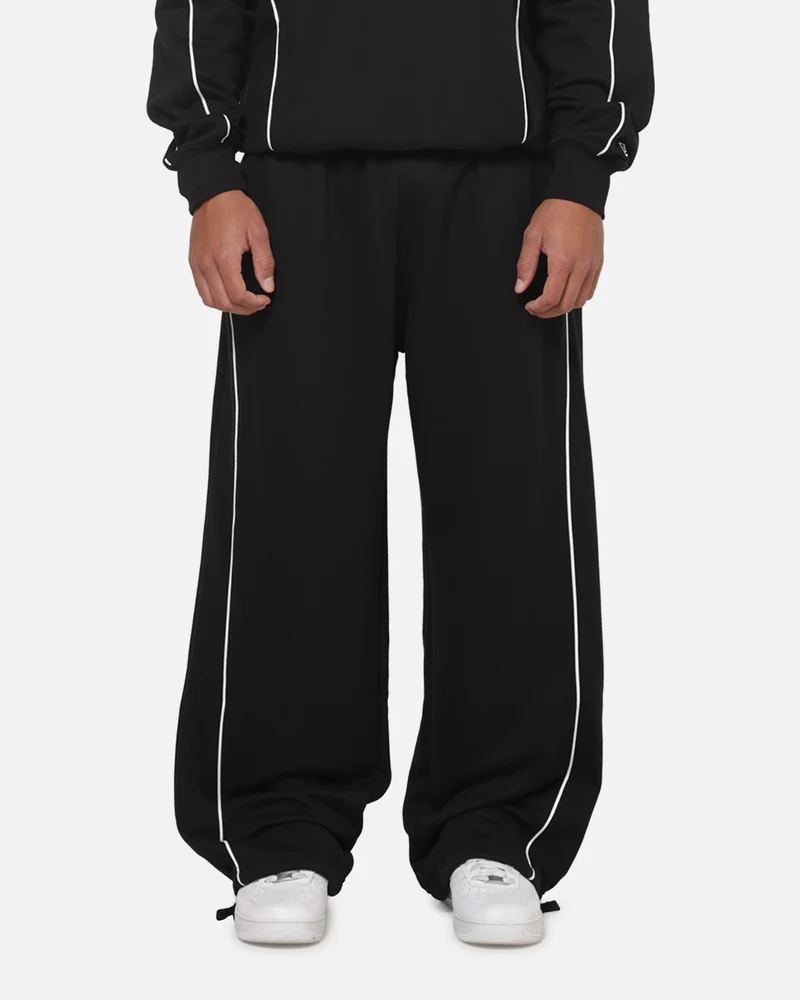New Era Wide Leg Trackpants Black