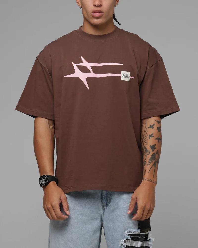 Loiter Hybrid Premium T-Shirt Brown