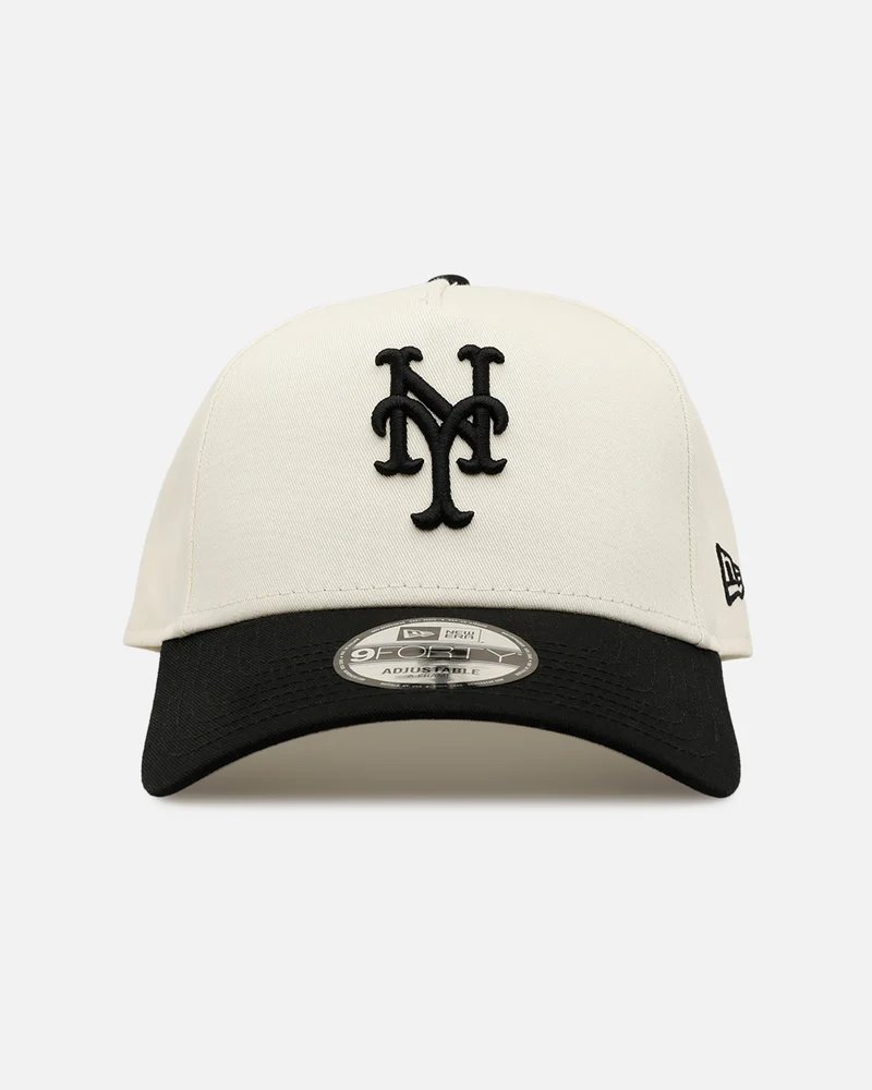 New Era New York Mets 'Easy Chrome Black' 9FORTY A-Frame Snapback Chrome/Black