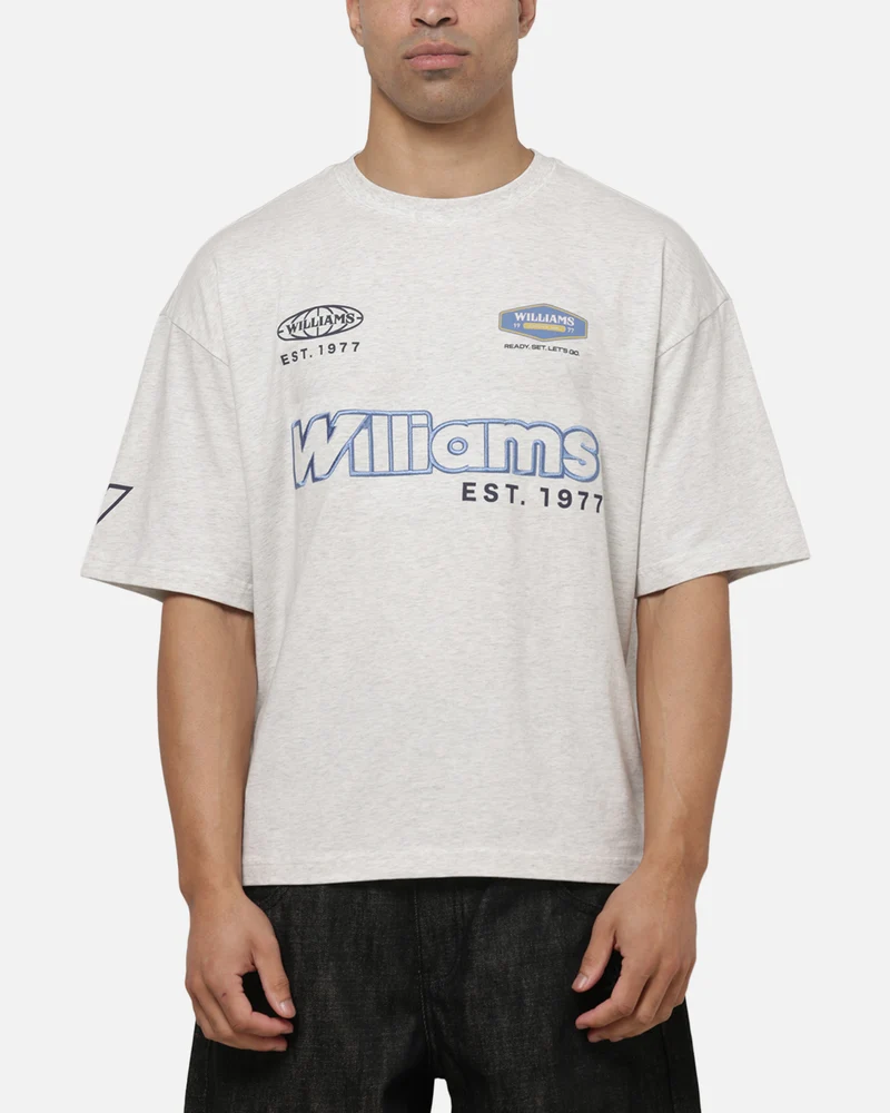 Outerstuff X Atlassian Williams F1 Racing Crown T-Shirt Silver Marle