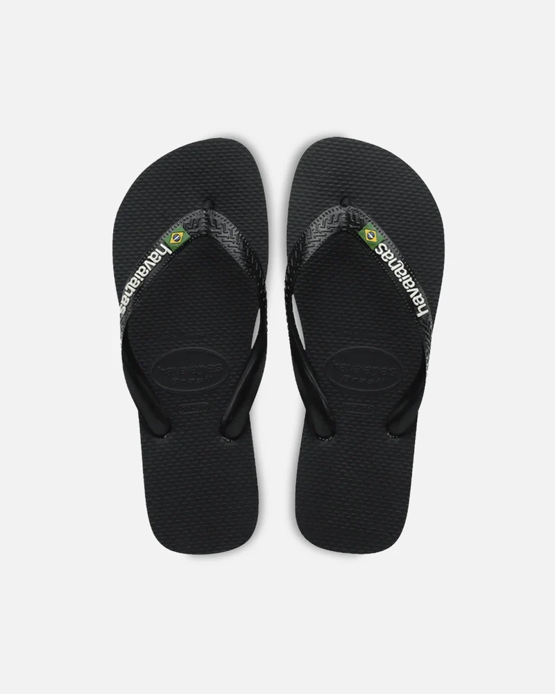 Havaianas Top Brazil Logo Thongs Black