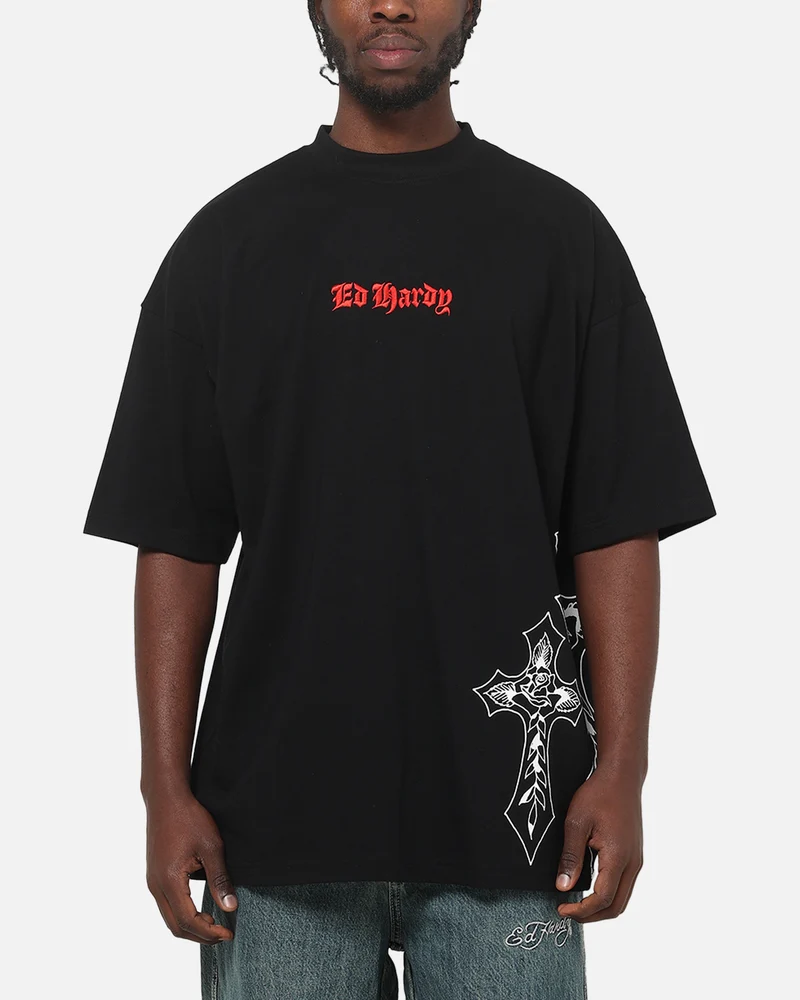 Ed Hardy Cross T-Shirt Black