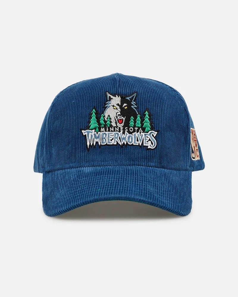 Mitchell & Ness Minnesota Timberwolves 'Vintage Cord' Pro Pinch Snapback Blue