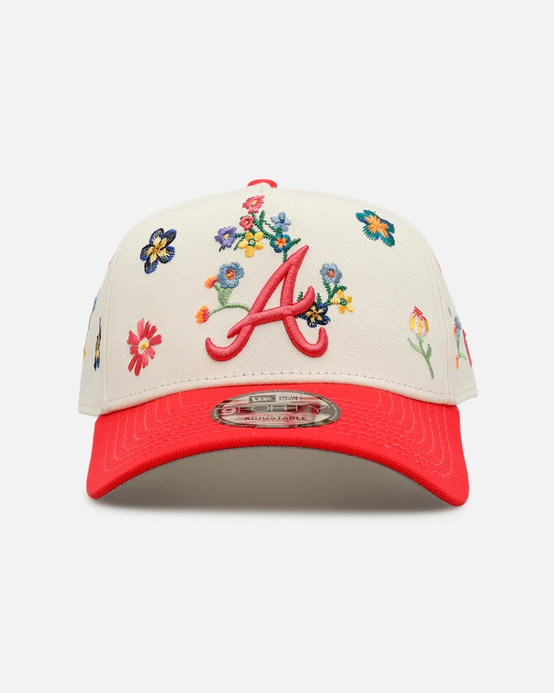 New Era Atlanta Braves 9FORTY A-Frame Snapback Pink