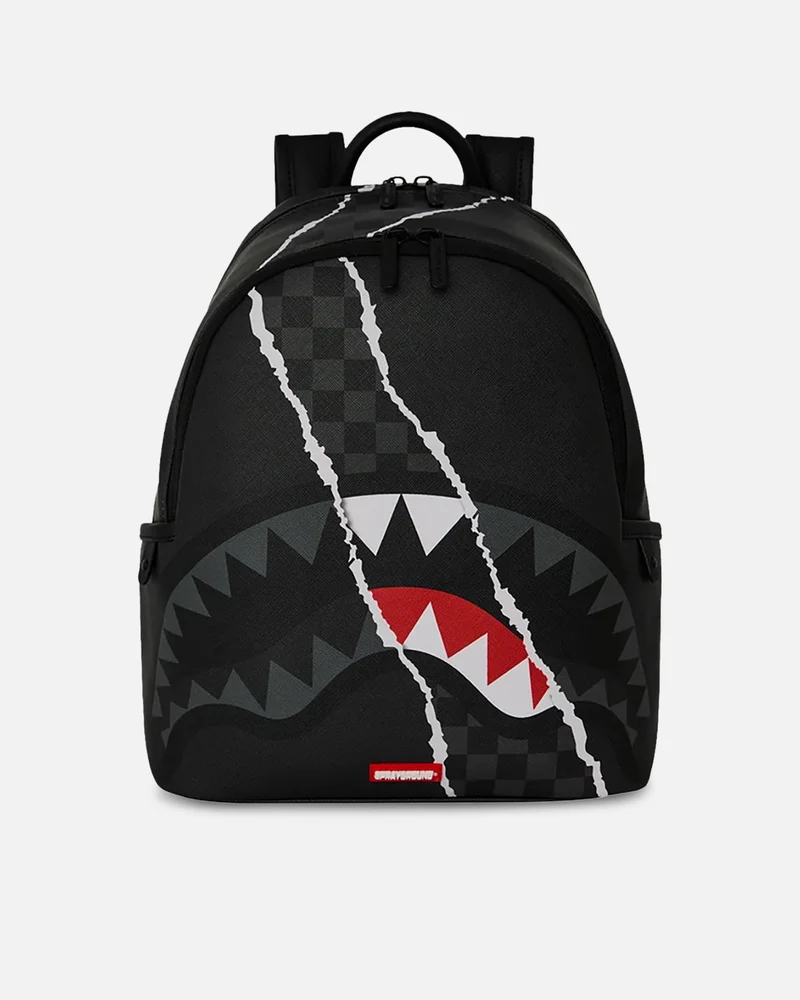 Sprayground Centre Rip Grey Check Backpack Multi
