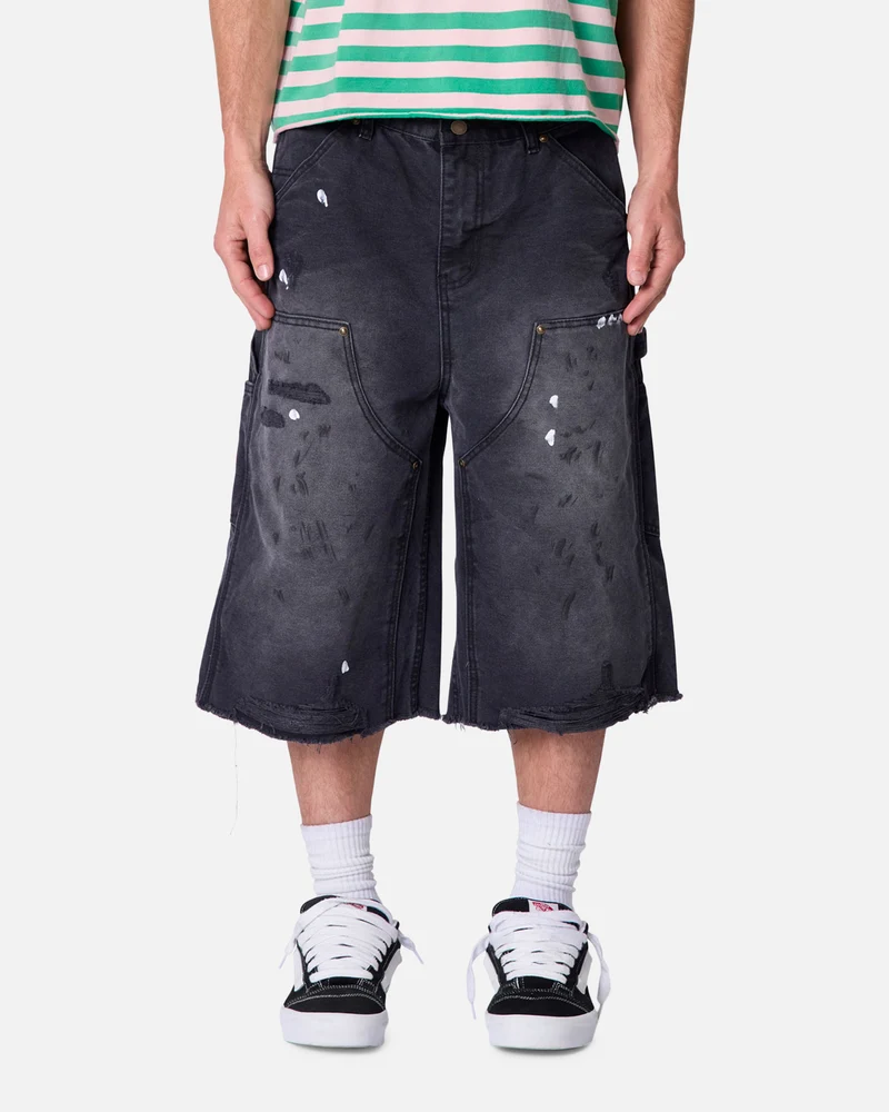MNML Ultra Baggy Work Shorts Black