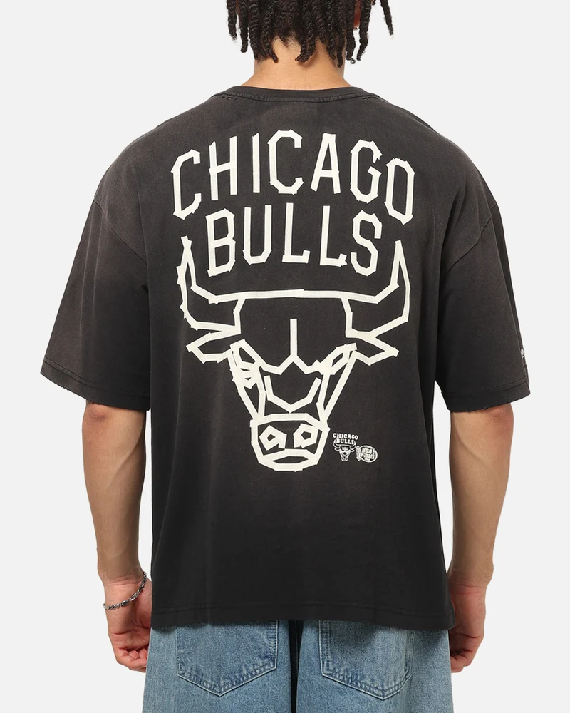 Mitchell & Ness Chicago Bulls Tape T-Shirt Black